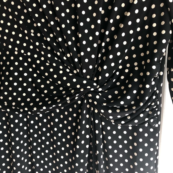 Polka Dot Knotted Waist Dress - Picture 3 of 4